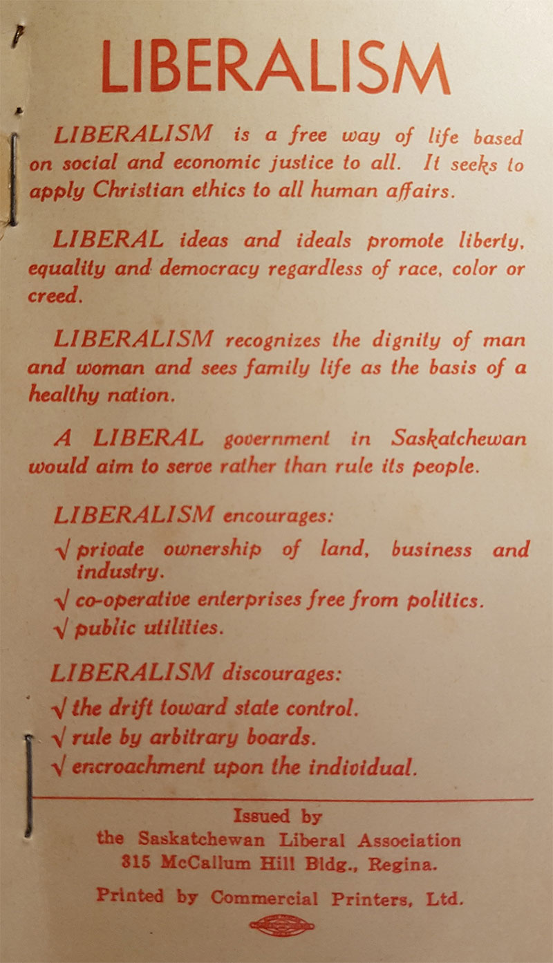 “Liberalism” as defined in our 1956 election platform.